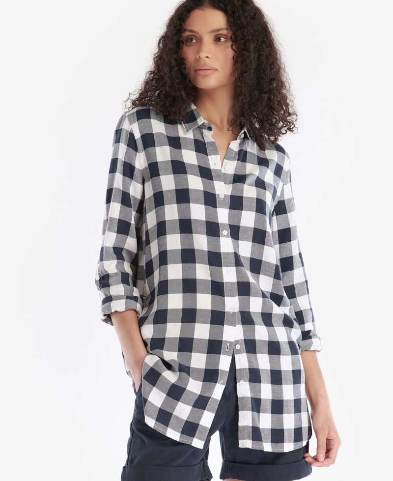 Blusas Barbour Baymouth Shirt Mujer Azul Marino | MTDC34260