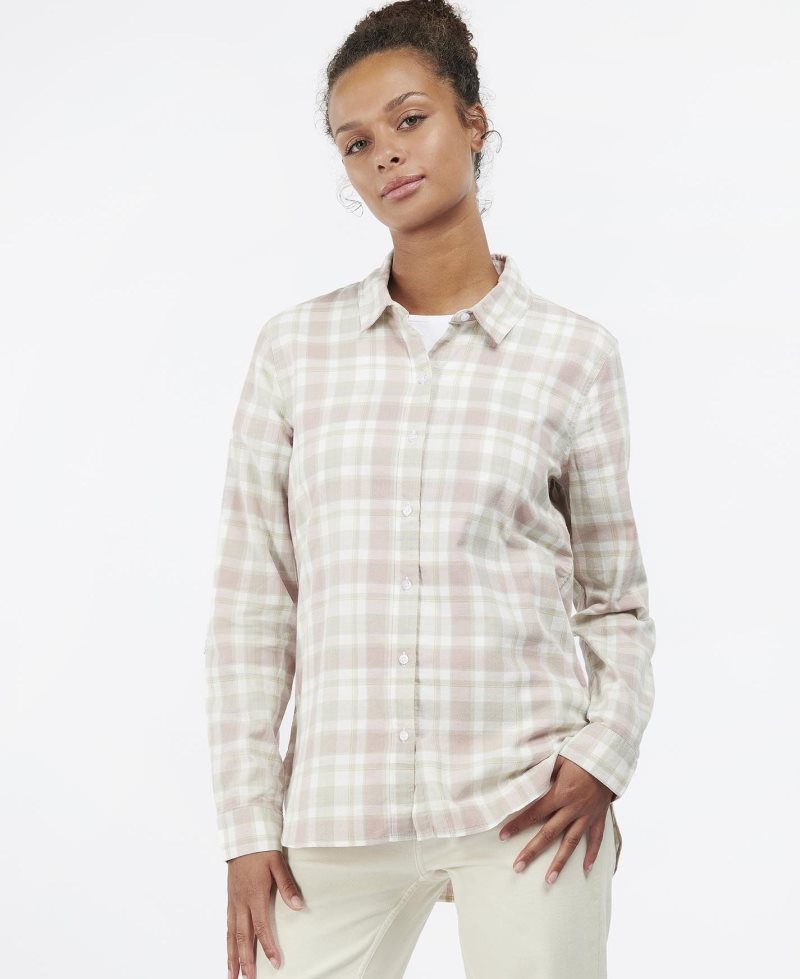 Blusas Barbour Newbury Shirt Mujer Rosas | OKBI07596