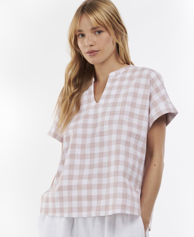 Blusas Barbour Stoneleigh Top Mujer Blancas | PIBU75432