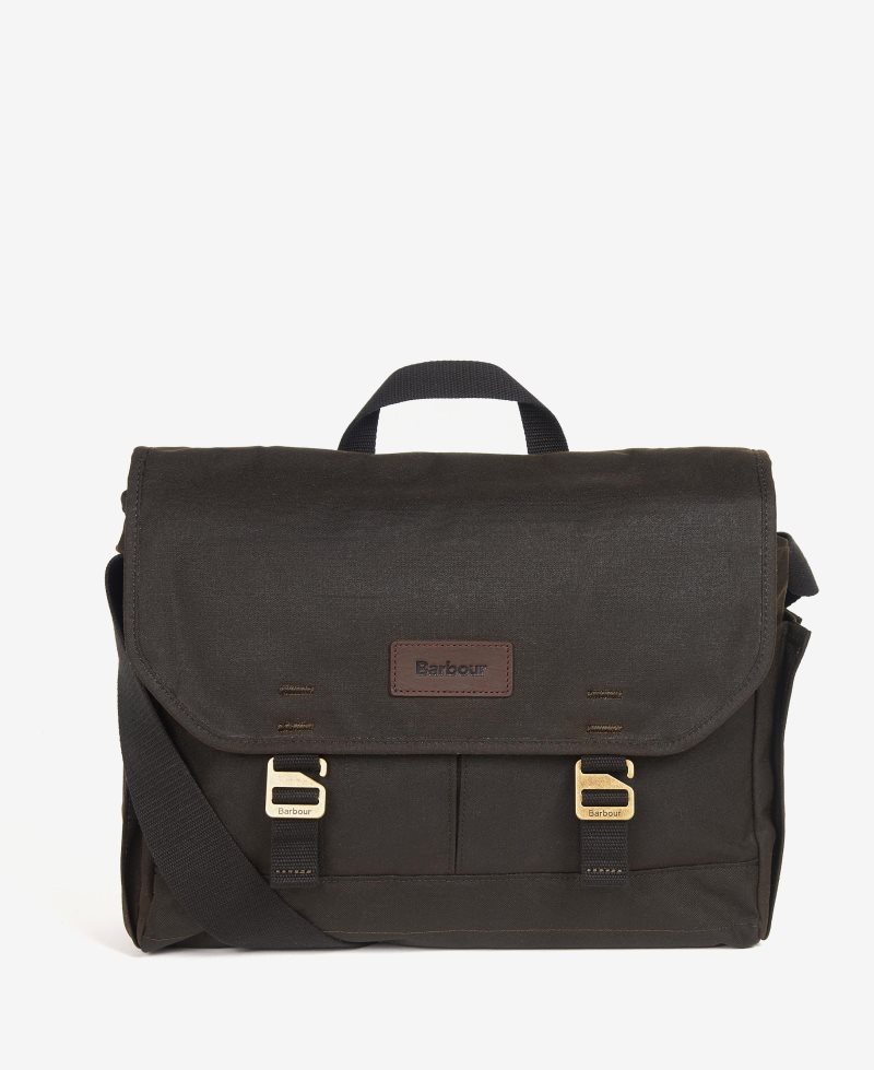 Bolsas Barbour Essential Wax Messenger Hombre Verde Oliva | HIYU56129