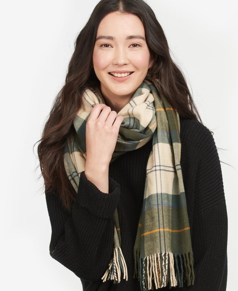 Bufandas Barbour Hailes Tartan Scarf Mujer Rojas Rosas | INLX40137