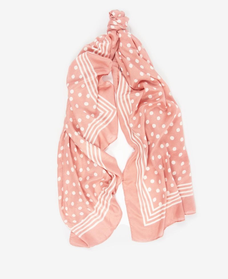 Bufandas Barbour Polka Dot Wrap Mujer Coral | BIFH46239