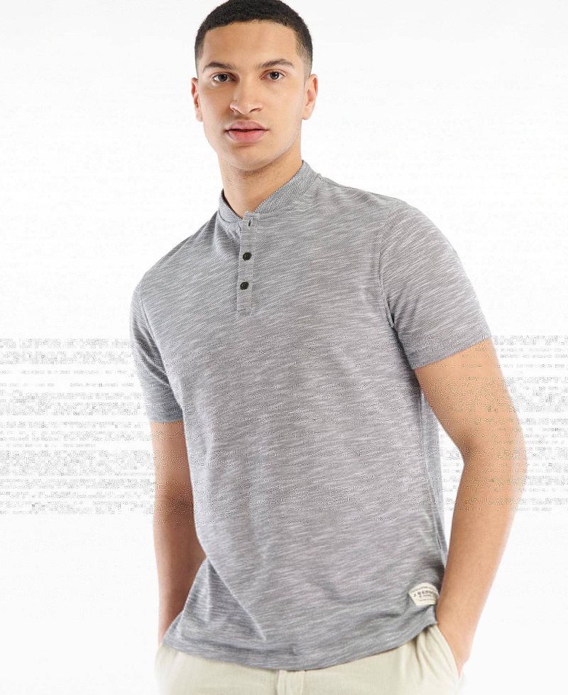 Camisa Polo Barbour Belgrave Deporte Neck Hombre Gris | DFRS80634