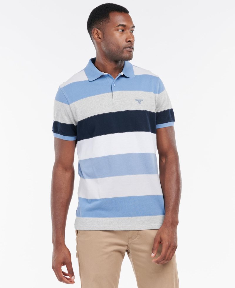 Camisa Polo Barbour Stanton Hombre Azules | RDBV65982