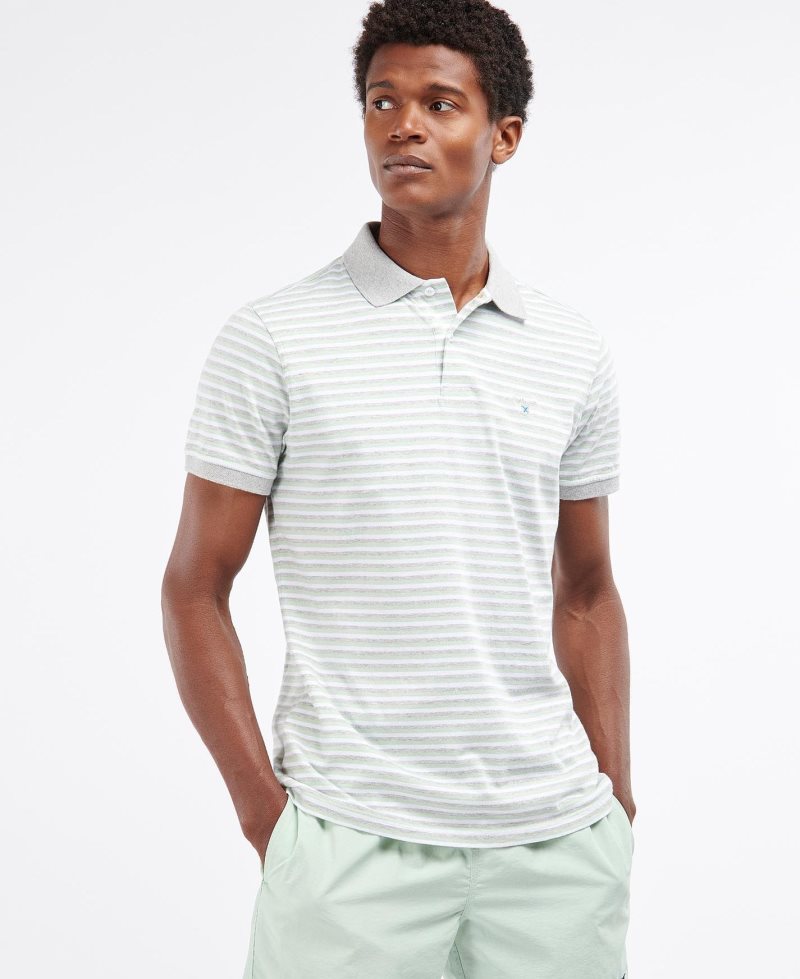 Camisa Polo Barbour Swinden Hombre Verde Menta | HKPZ13925
