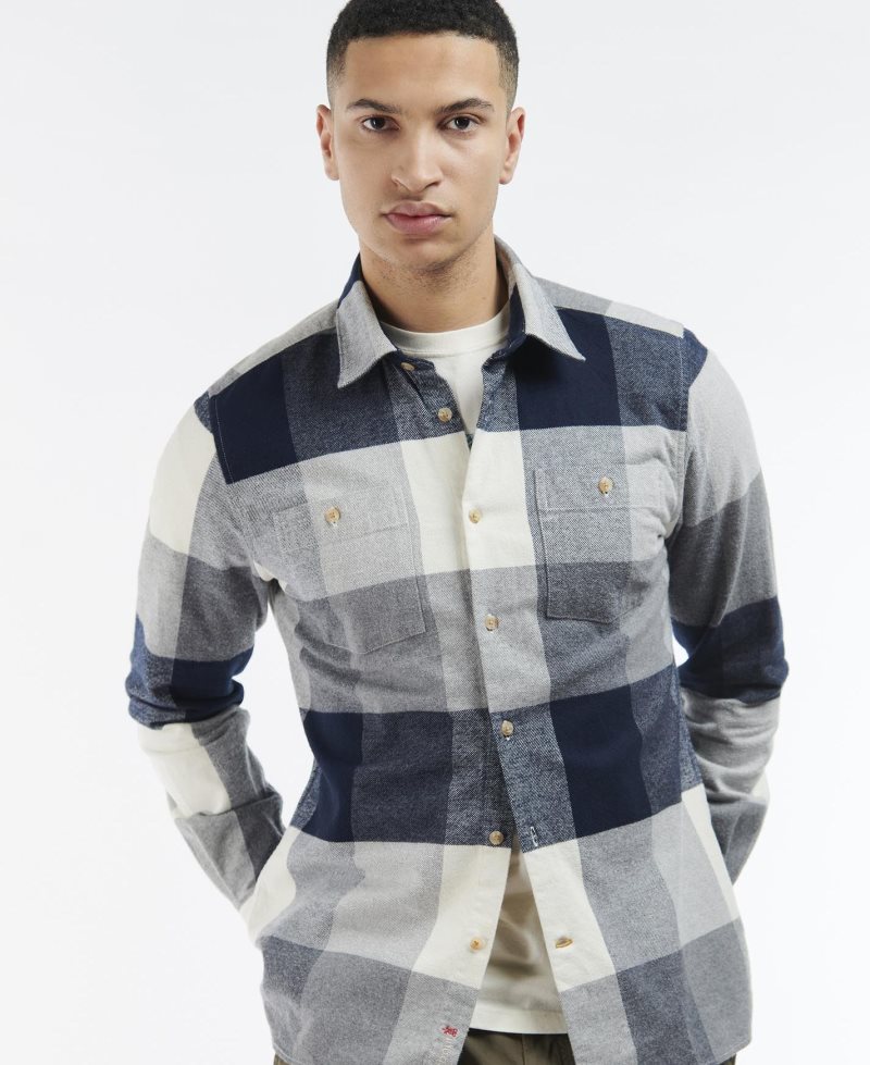 Camisas Barbour Alberta Hombre Azul Marino | IHJR83257