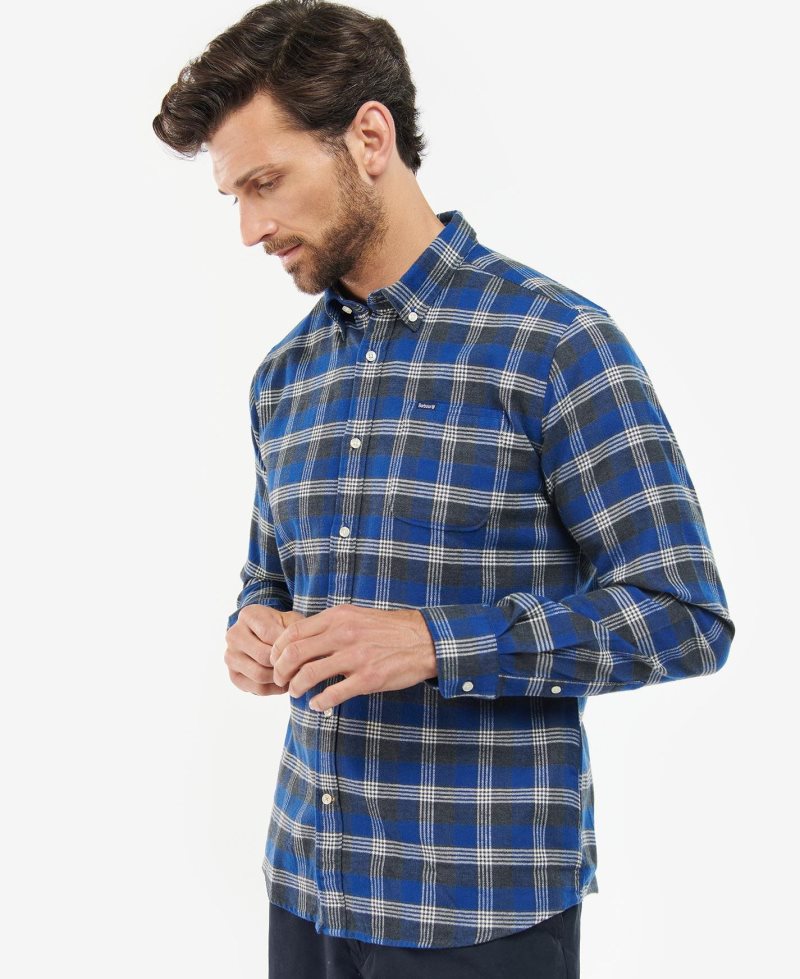 Camisas Barbour Brockwell Tailored Fit Hombre Azules | ACGW74589