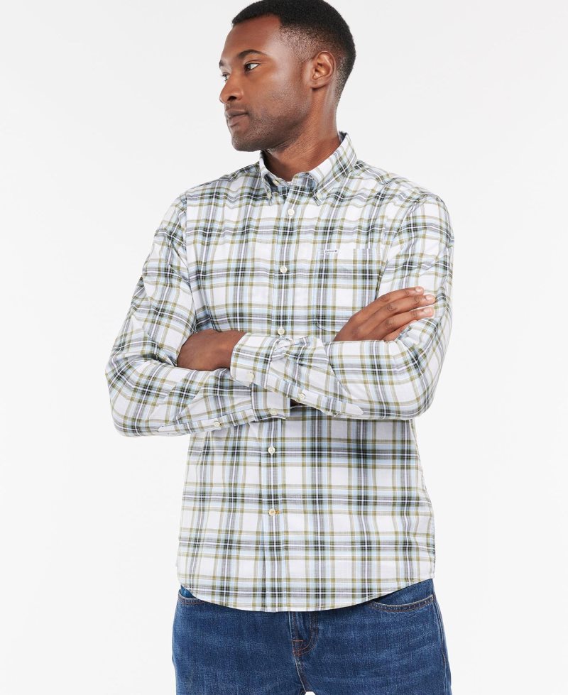 Camisas Barbour Hartcliff Tailored Hombre Verde Oliva | TEHY68432