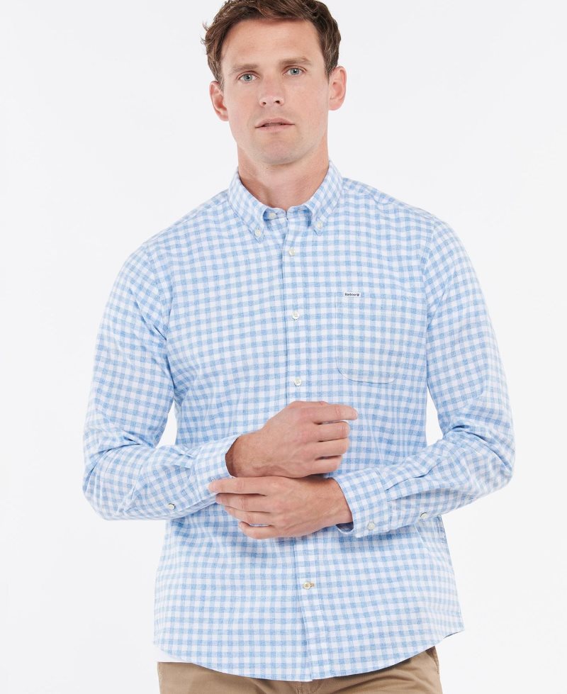 Camisas Barbour Kane Tailored Hombre Gris | EJRY09824