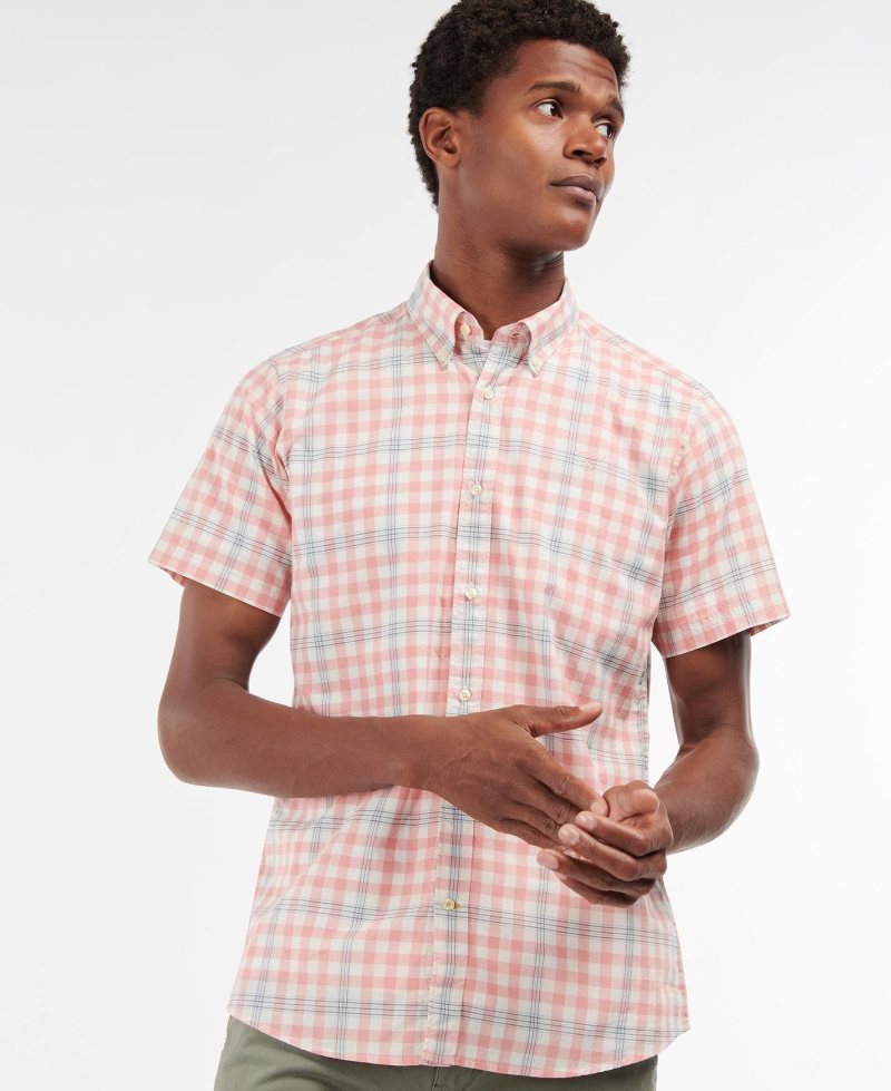 Camisas Barbour Middleton Corta Sleeve Tailored Hombre Rosas | AZWS71548