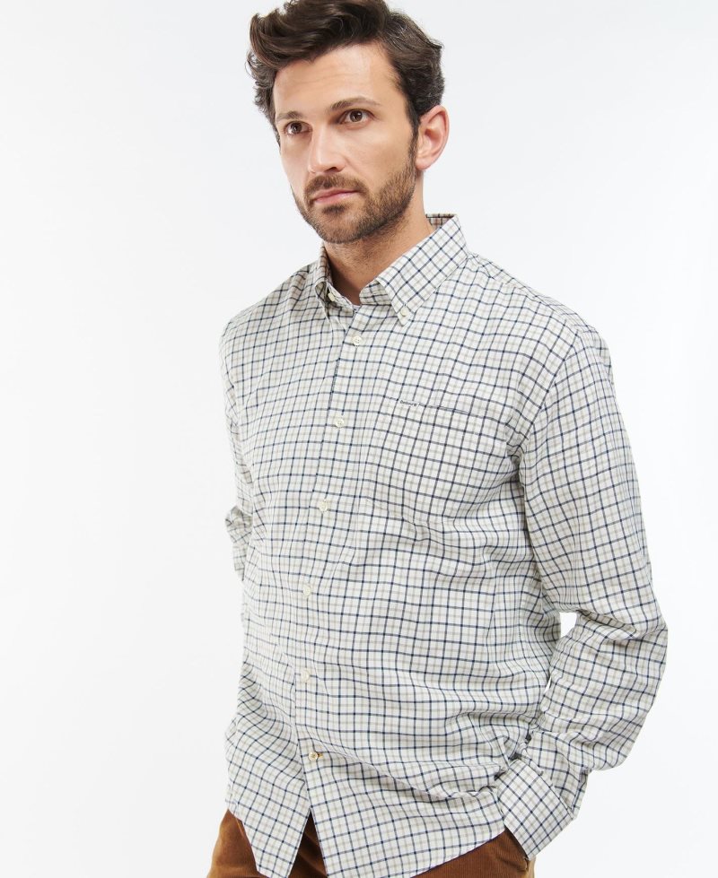 Camisas Barbour Preston Regular Hombre Azul Marino | LUAO70591