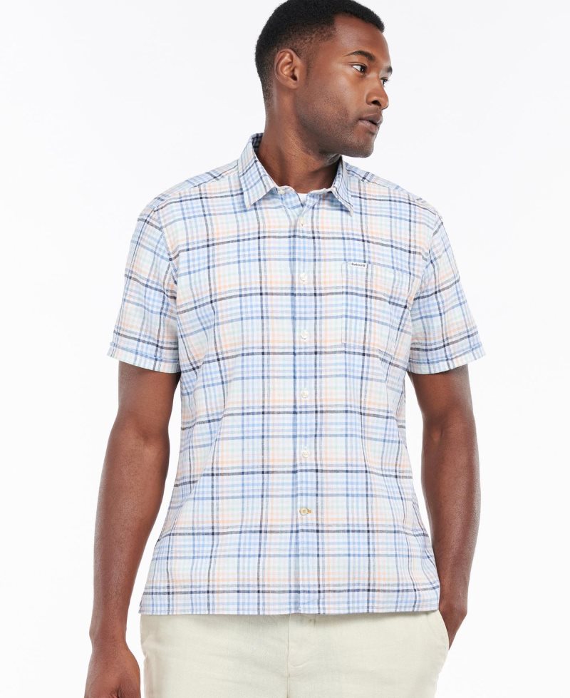 Camisas Barbour Starmer Corta Sleeve Summer Hombre Verde Menta | JONC87629