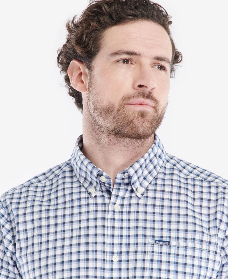 Camisas Barbour T-Shirtsmouth Tailored Hombre Azules | UZLP09236