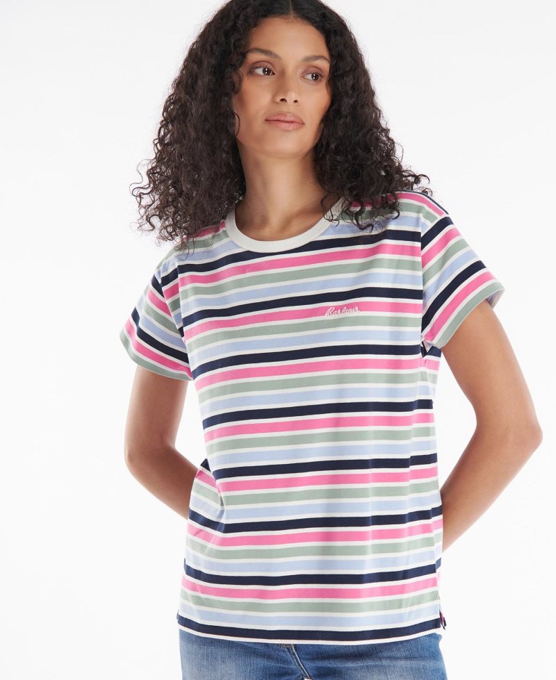 Camiseta Barbour Evergreen Top Mujer Multicolor | LIVA08276