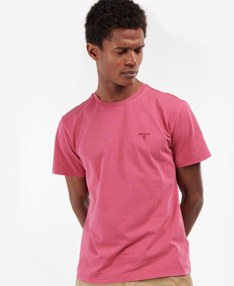 Camiseta Barbour Garment Dyed Hombre Azules | DTXJ42089