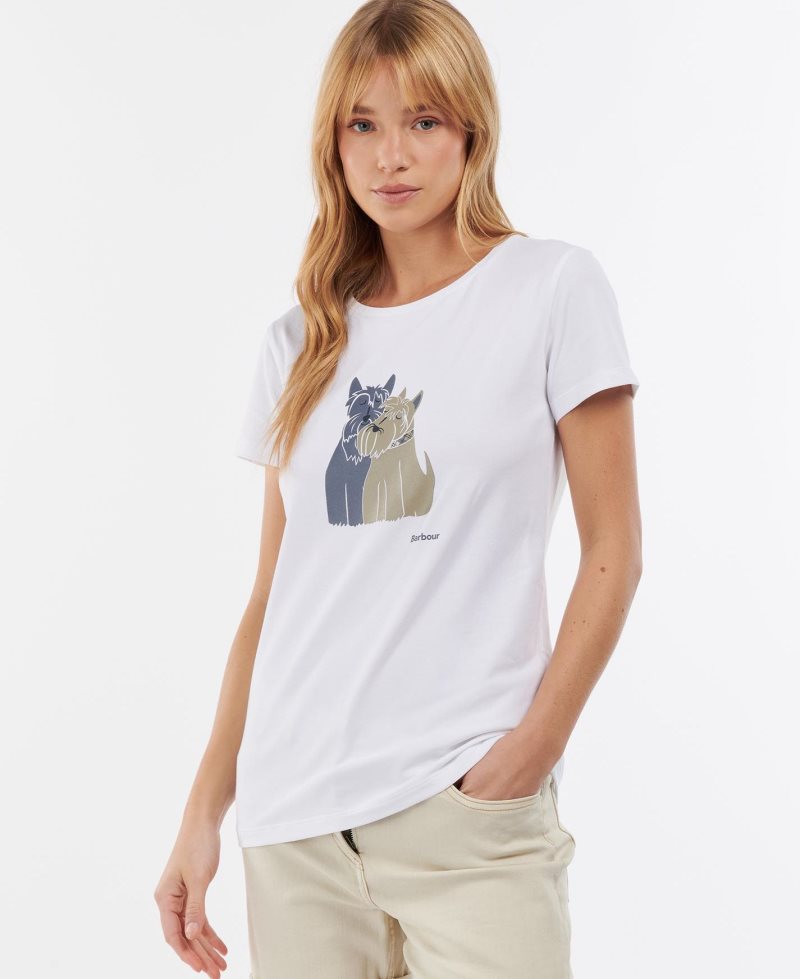 Camiseta Barbour Highlands Mujer Azul Marino | NZVI84536