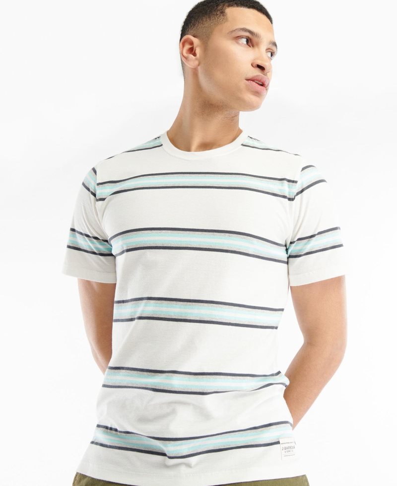 Camiseta Barbour Sandgrove Hombre Blancas | NWFT78435