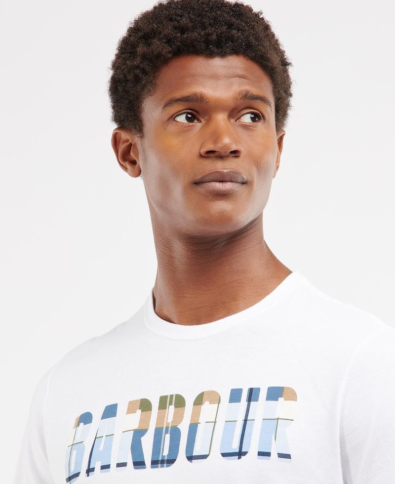 Camiseta Barbour Thurso Hombre Blancas | NMGK57246