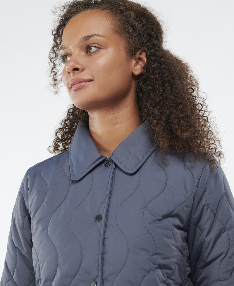 Chaqueta Acolchada Barbour Barmouth Mujer Azul Marino | DXKE62170