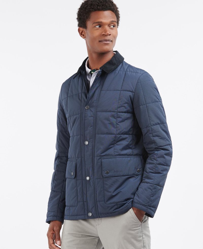 Chaqueta Acolchada Barbour Box Diggle Hombre Azul Marino | MURV83259