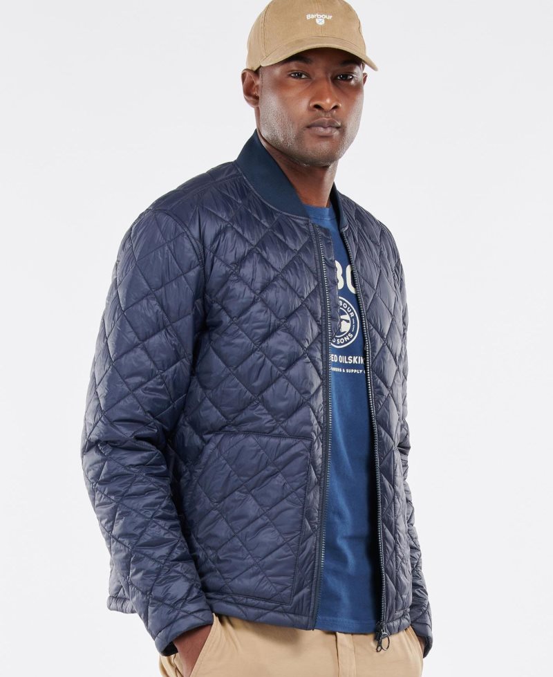Chaqueta Acolchada Barbour Chore Hombre Azul Marino | YQWT60591