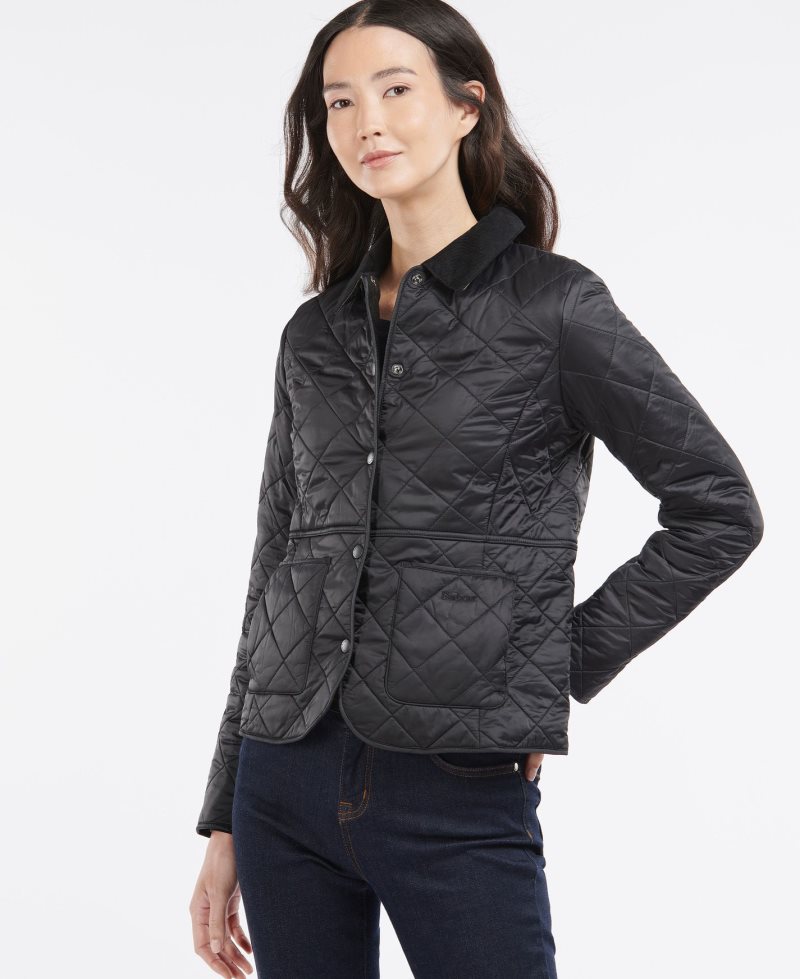 Chaqueta Acolchada Barbour Deveron Polarquilt Jacket Mujer Azul Marino | HFRL68139