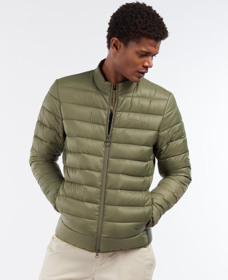 Chaqueta Acolchada Barbour Explorer Leaf Hombre Verde Oliva | NYFR39084