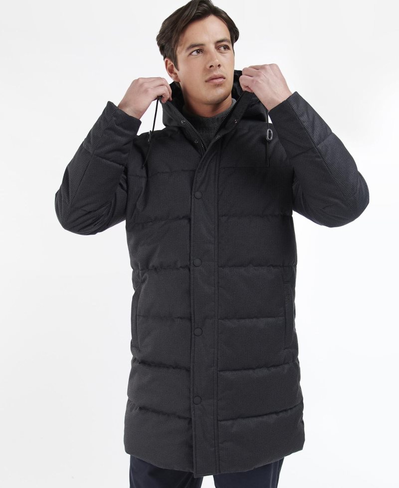 Chaqueta Acolchada Barbour Hoxley Baffle Hombre Gris | KOJW51792