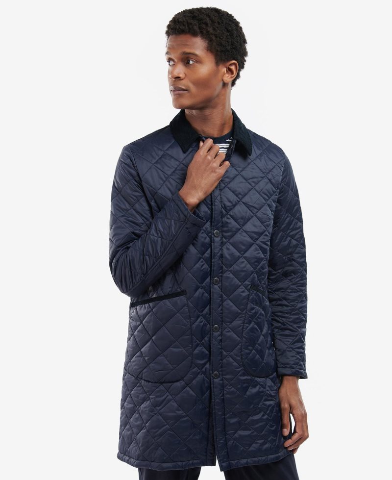 Chaqueta Acolchada Barbour Long Liddesdale Hombre Verde Oliva | ZKFX30176