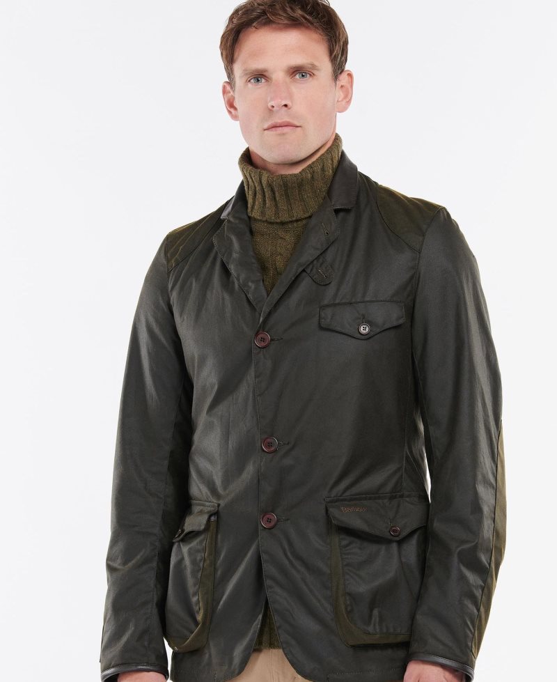 Chaqueta Encerada Barbour Beacon Sports Hombre Verde Oliva | BYOE74328