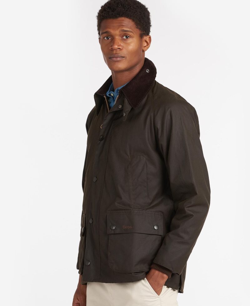 Chaqueta Encerada Barbour Classic Bedale Hombre Verde Oliva | UWSR63947