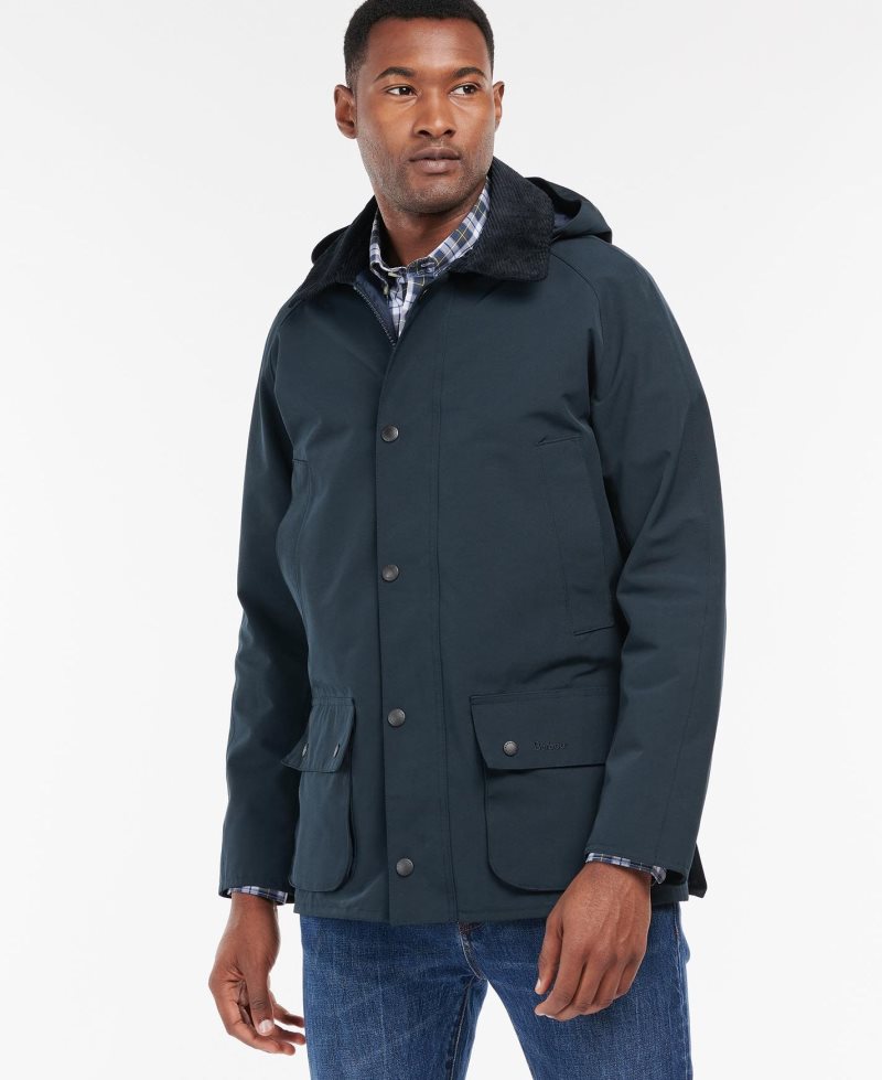 Chaqueta Impermeable Barbour Impermeables Ashby Hombre Negras | AWTQ76280