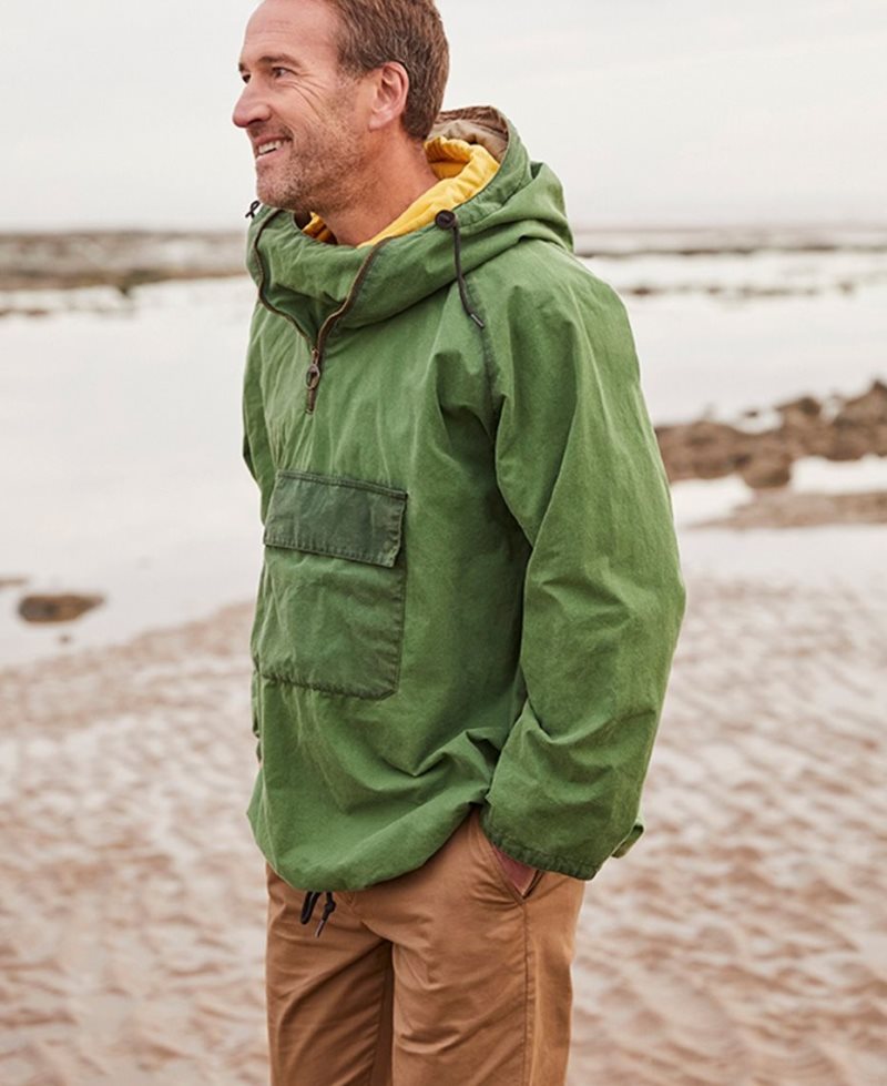 Chaquetas Casuales Barbour Explorer Twig Pullover Hombre Verde | FAID80267