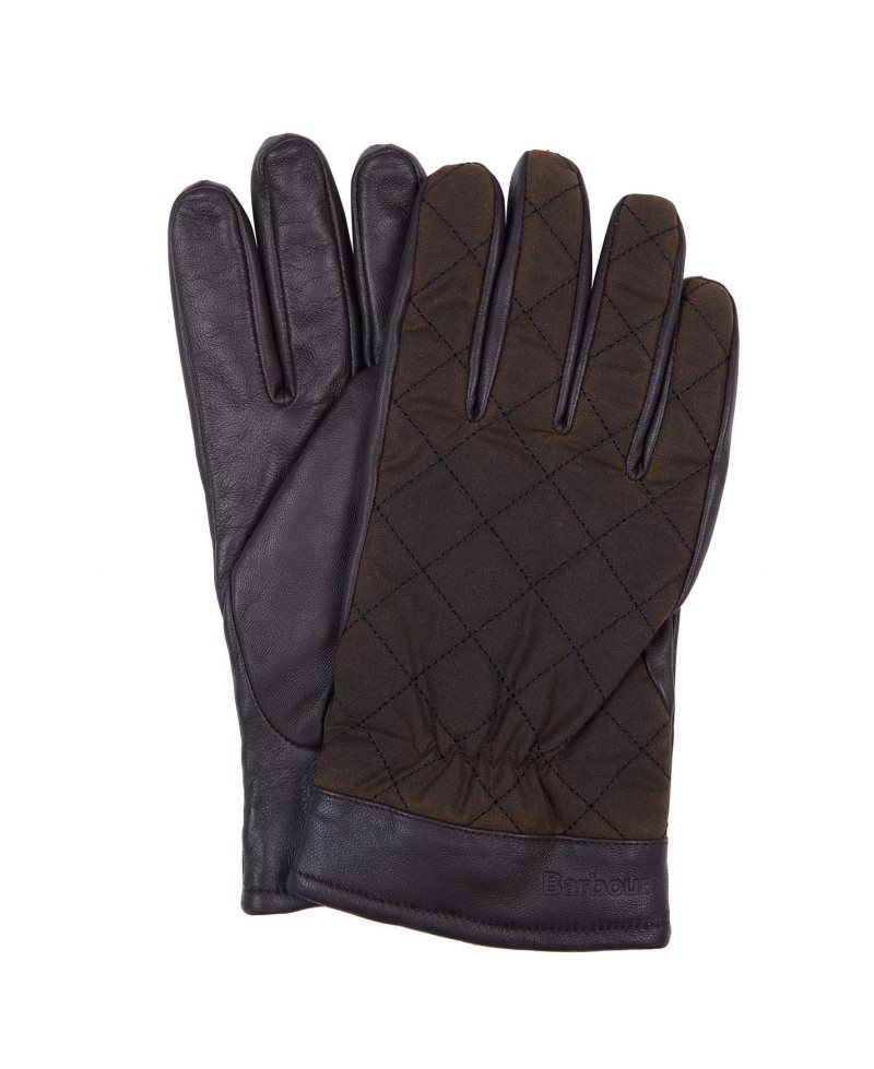 Guantes Barbour Dalegarth Hombre Verde Oliva Marrones | CYDB32068