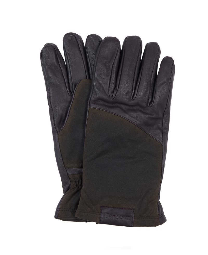 Guantes Barbour Hebden Cuero Hombre Negras | UPBQ50138