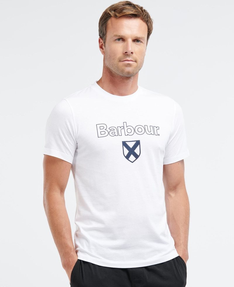 Ropa De Casa Barbour Cameron T-Shirt Hombre Azul Marino | DXVB12570
