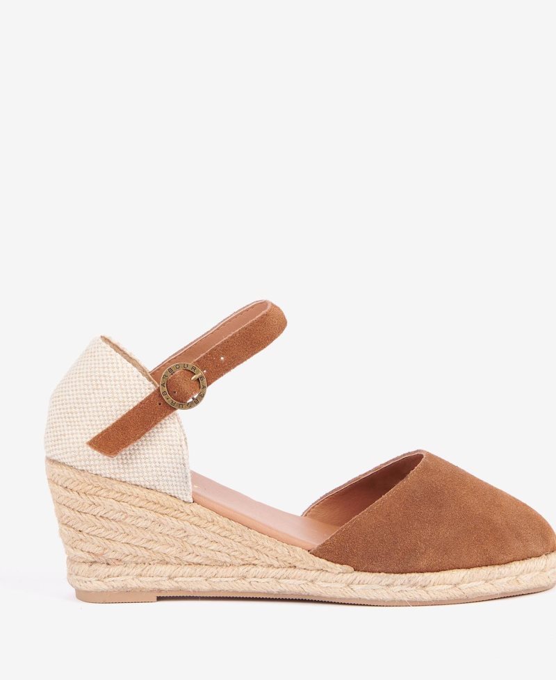 Sandalias Barbour Heidi Wedge Mujer Marrones | ACZL25479