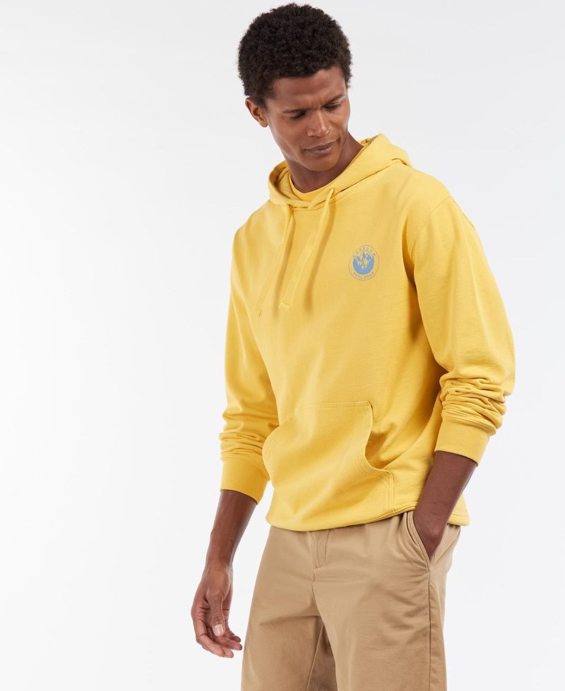 Sudadera Con Capucha Barbour Explorer Hombre Amarillo | TYSN74039