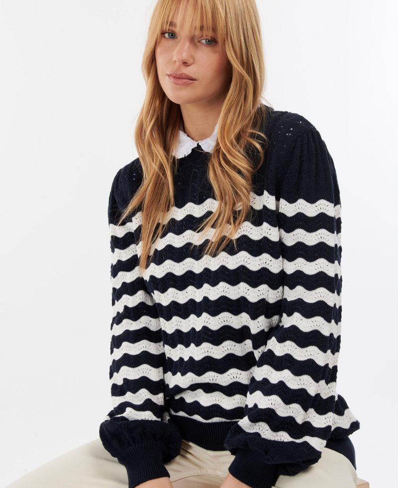 Suéteres Barbour Cranmoor Knit Mujer Azul Marino | PJHQ38674