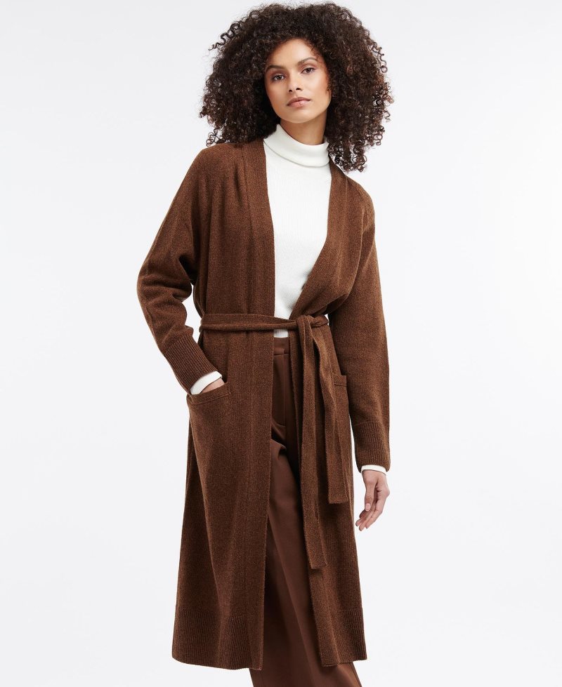 Suéteres Barbour Elena Cardigan Mujer Marrones | KEHA49327
