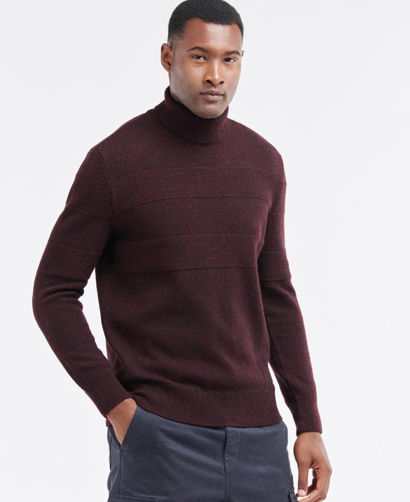 Suéteres Barbour Hurley Roll Neck Jumper Hombre Rojas | XOGU68035