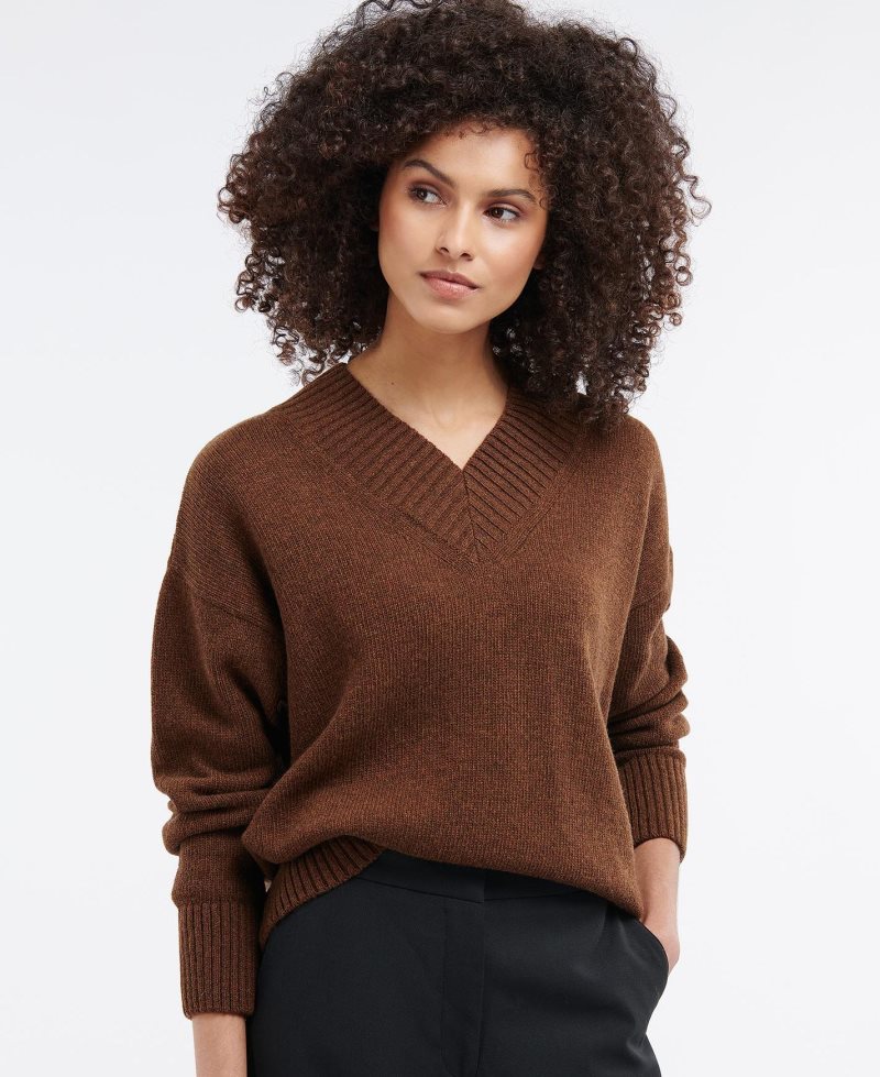Suéteres Barbour Katherine Knit Mujer Marrones | BVWO78506