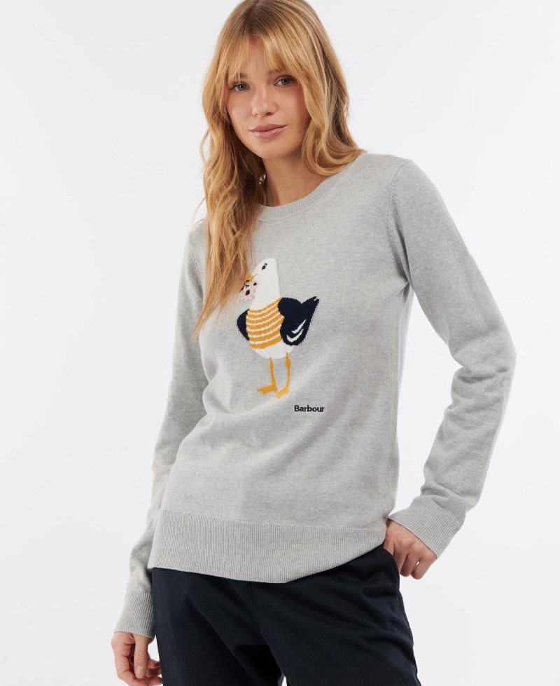 Suéteres Barbour Patterson Knit Mujer Gris | WZDG68435