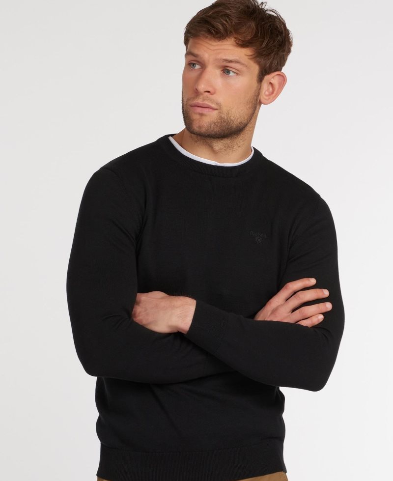 Suéteres Barbour Pima Algodon Crew Neck Hombre Rojas Oscuro | GEIH12406