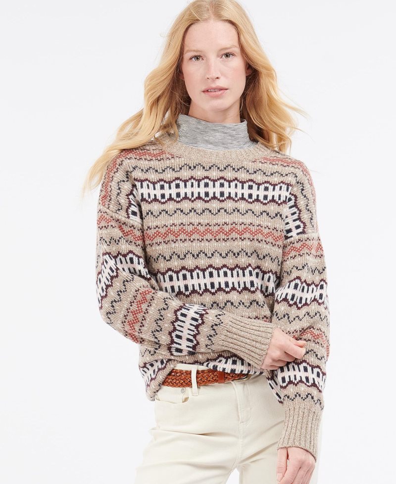 Suéteres Barbour Reedley De Punto Jumper Mujer Marrones | VICF48123