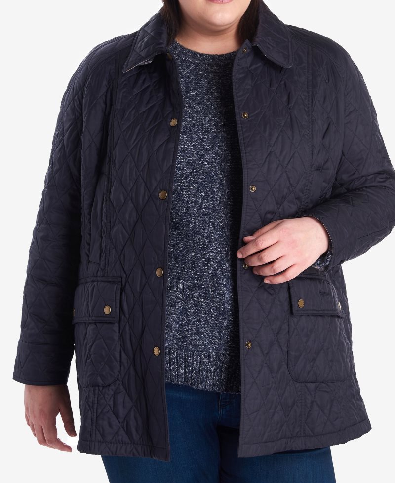 Talla Extra Barbour Summer Beadnell Acolchado Jacket Mujer Negras | NJPZ49768