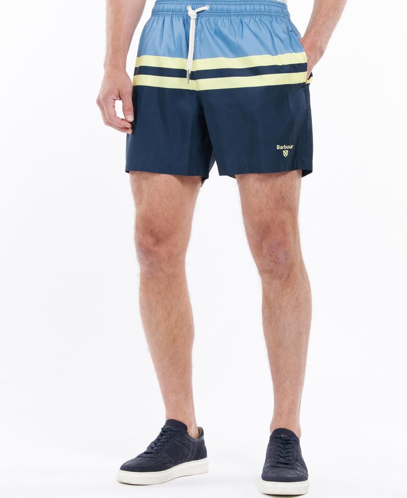 Traje De Baño Barbour Double Stipe Hombre Azules | LYKW46082